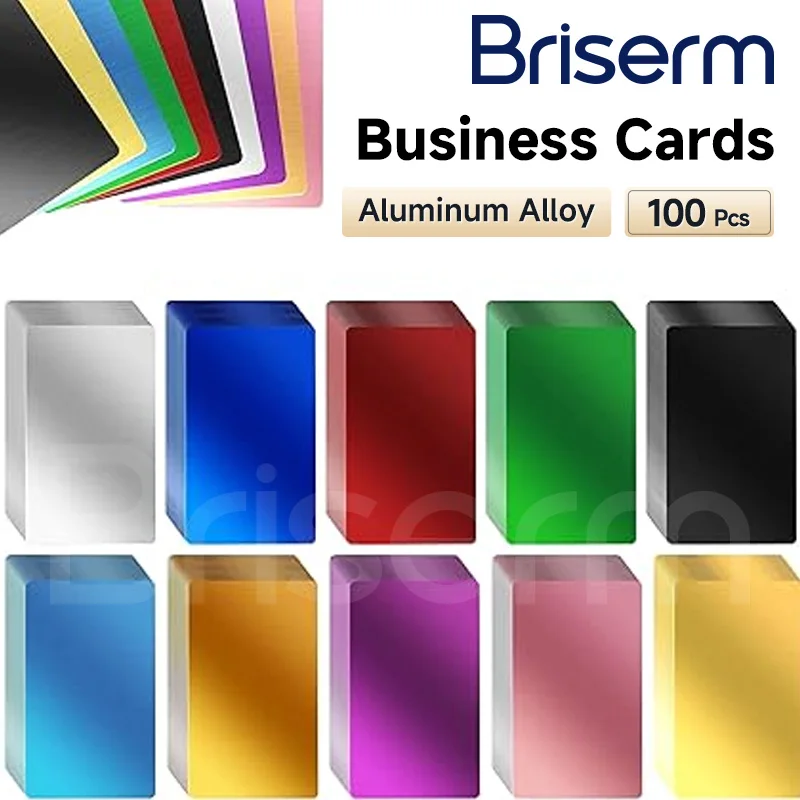 Aluminum Metal Business Cards DIY Engraving Card Home Office Supplies Aluminum Blank Laser Blanks for Laser Engraving