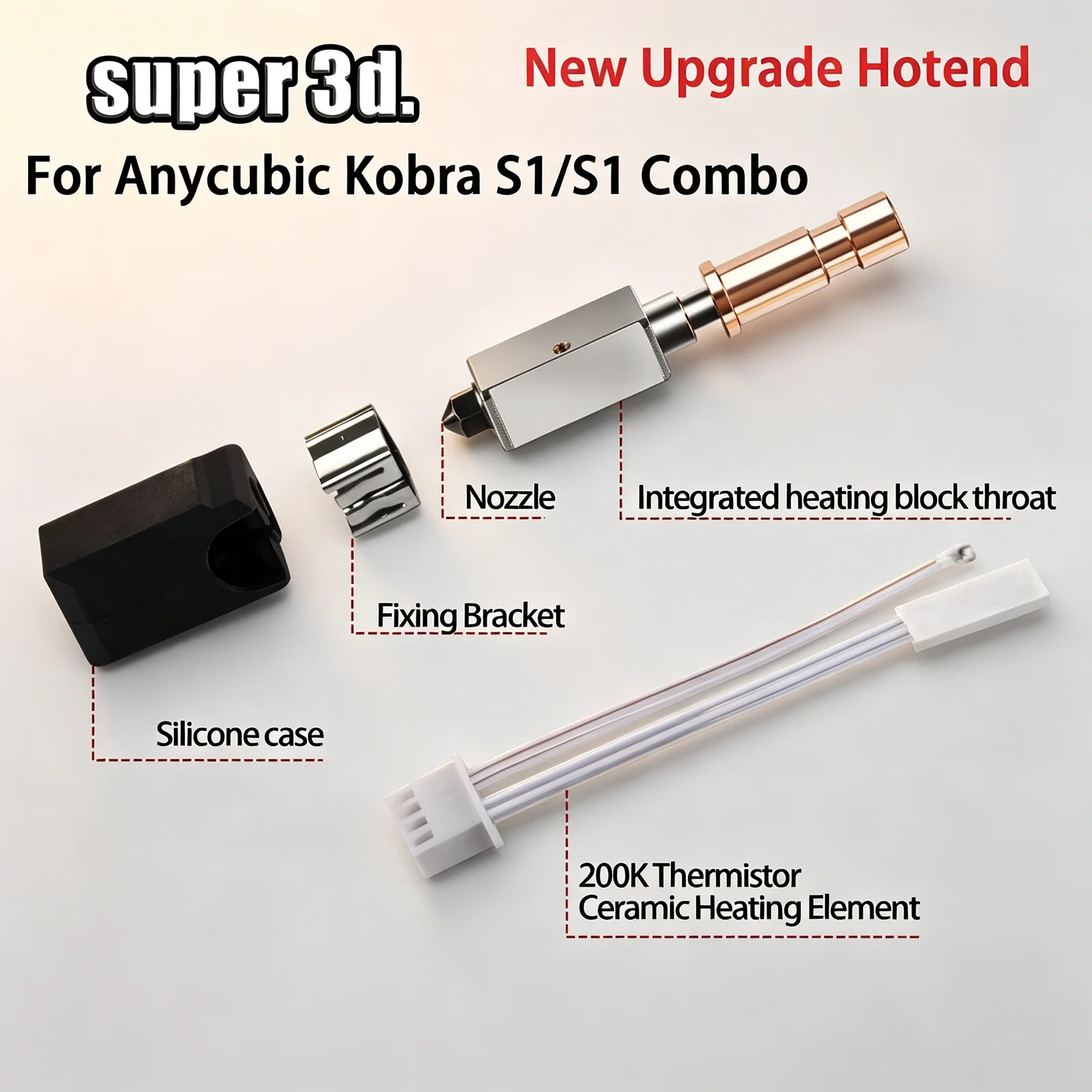 For Anycubic Kobra S1 Hotend K - Nozzle 0.4Mm Hardened ulasan dan harga