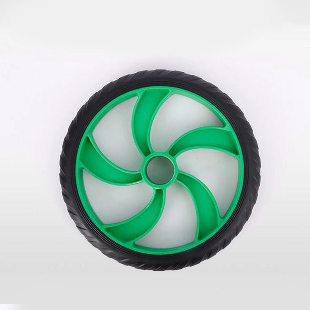 

14 Inch Ab Roller Green Rubber Metal Non-Slip Handle Lightweight Portable Fitness Wheel For Core Workout Abs Exercise Lose