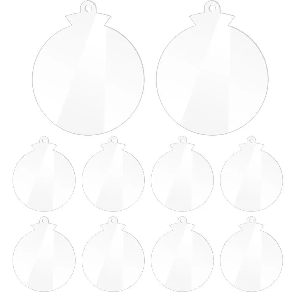 

Xmas Pendant Acrylic Tree Hanging Acrylic Christmas Party Supplies Transparent Birthday Christmas Clear Baubles