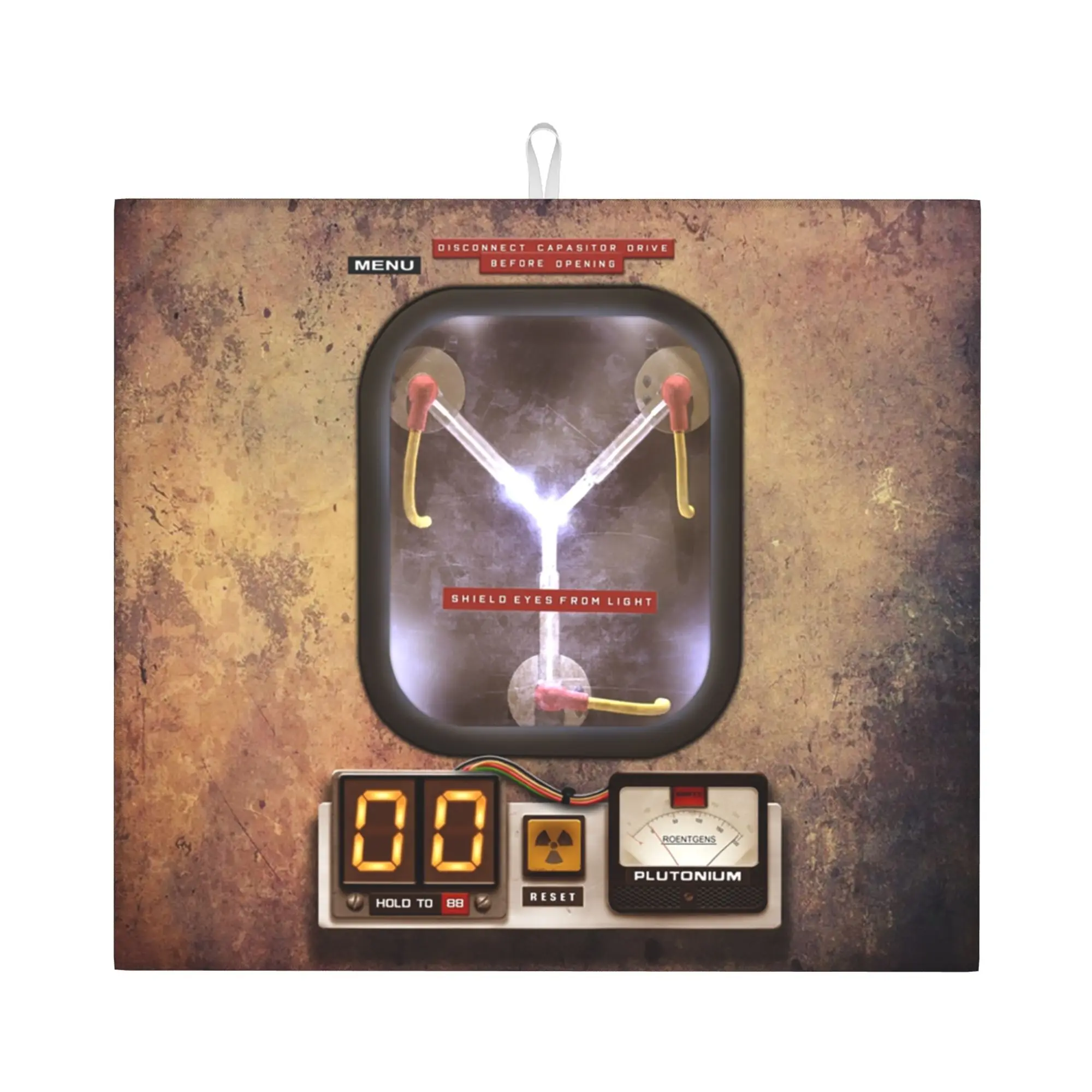 Steampunk Rustic Flux Capacitor Drying Mat For Kitchen Waterproof Oil Proof Reusable Back To The Future Countertop Protector Mat