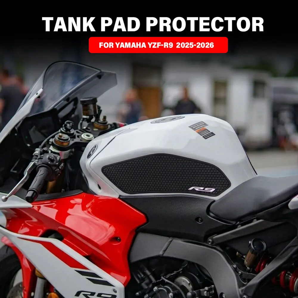 Motorrad Anti-Rutsch Tankgriff Tankpad für Yamaha YZF-R9 R9 2025-2026 Gummi-Kraftstofftank-Schutz