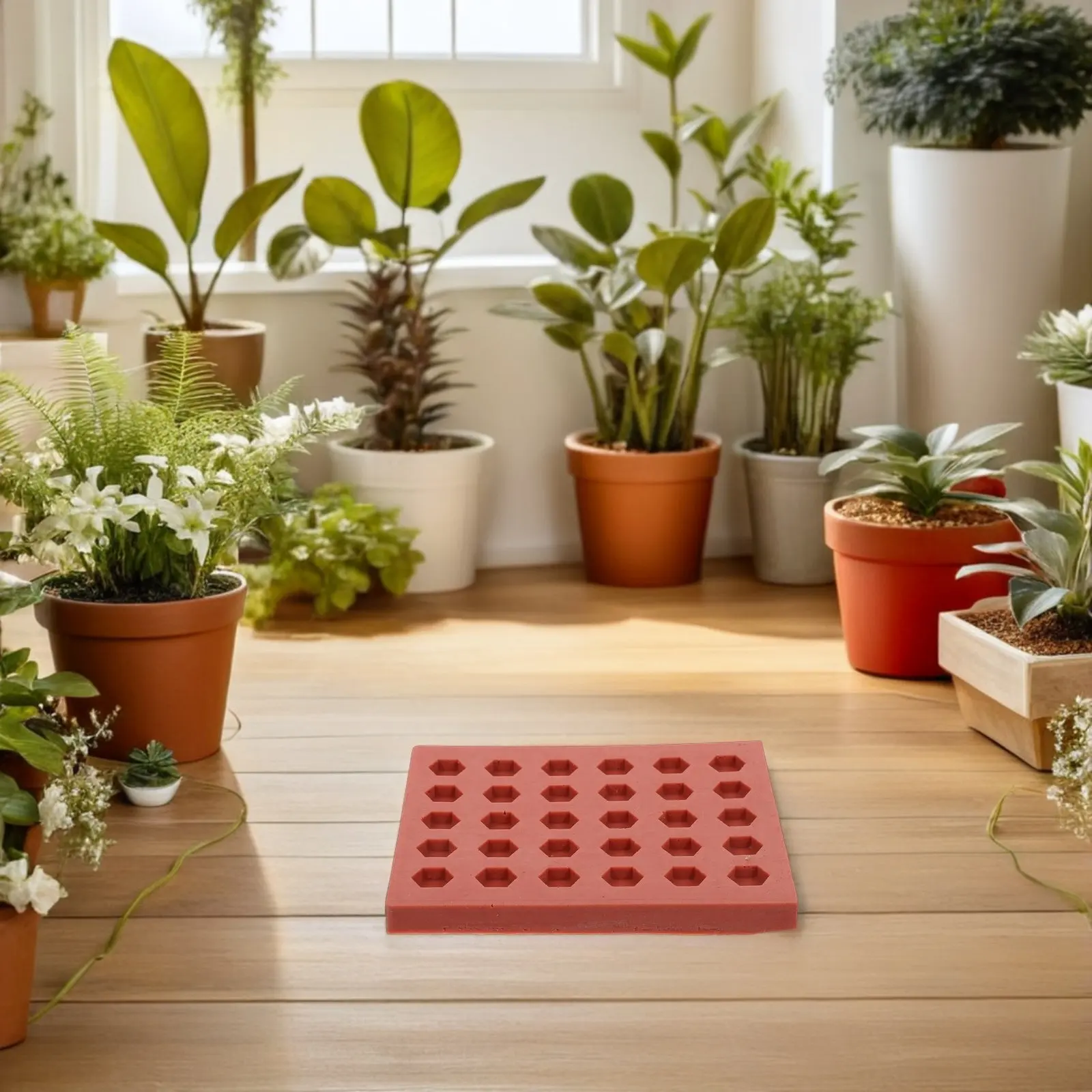 Miniature Hexagon Brick Silicone Mold Precise Hexagon Soft Flexible Mould for Sand Table Landscape Accessories DIY Cement Clay