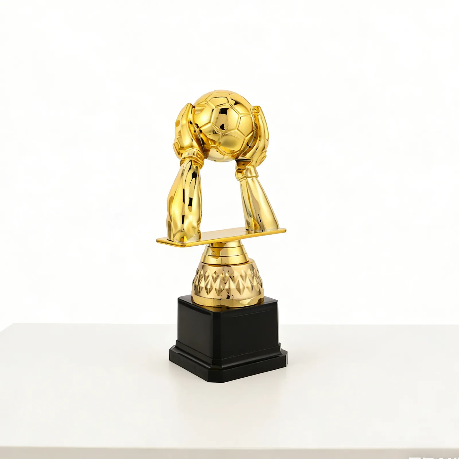 

Football Trophy Award Gold Plated Soccer Ball Design Championship Prize for Teams Tournaments Youth Leagues End of Year Awards