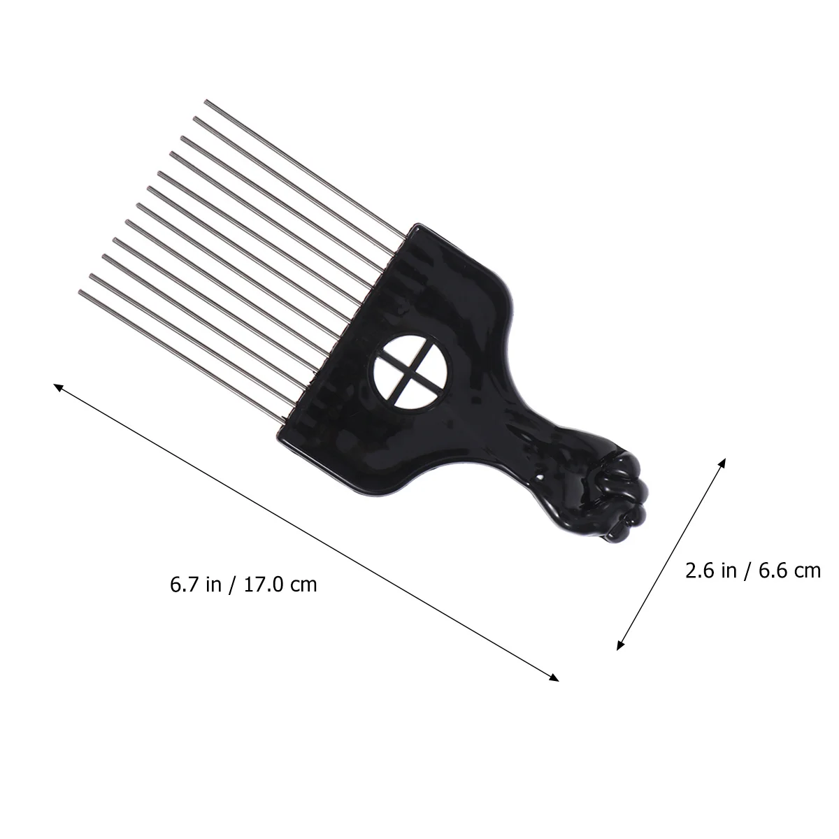 

1Pcs Steel Pin Wide Comb Extra Spaced Teeth Detangling Styling Hairbrush for Adults Slick Comb Rake Hair Brush