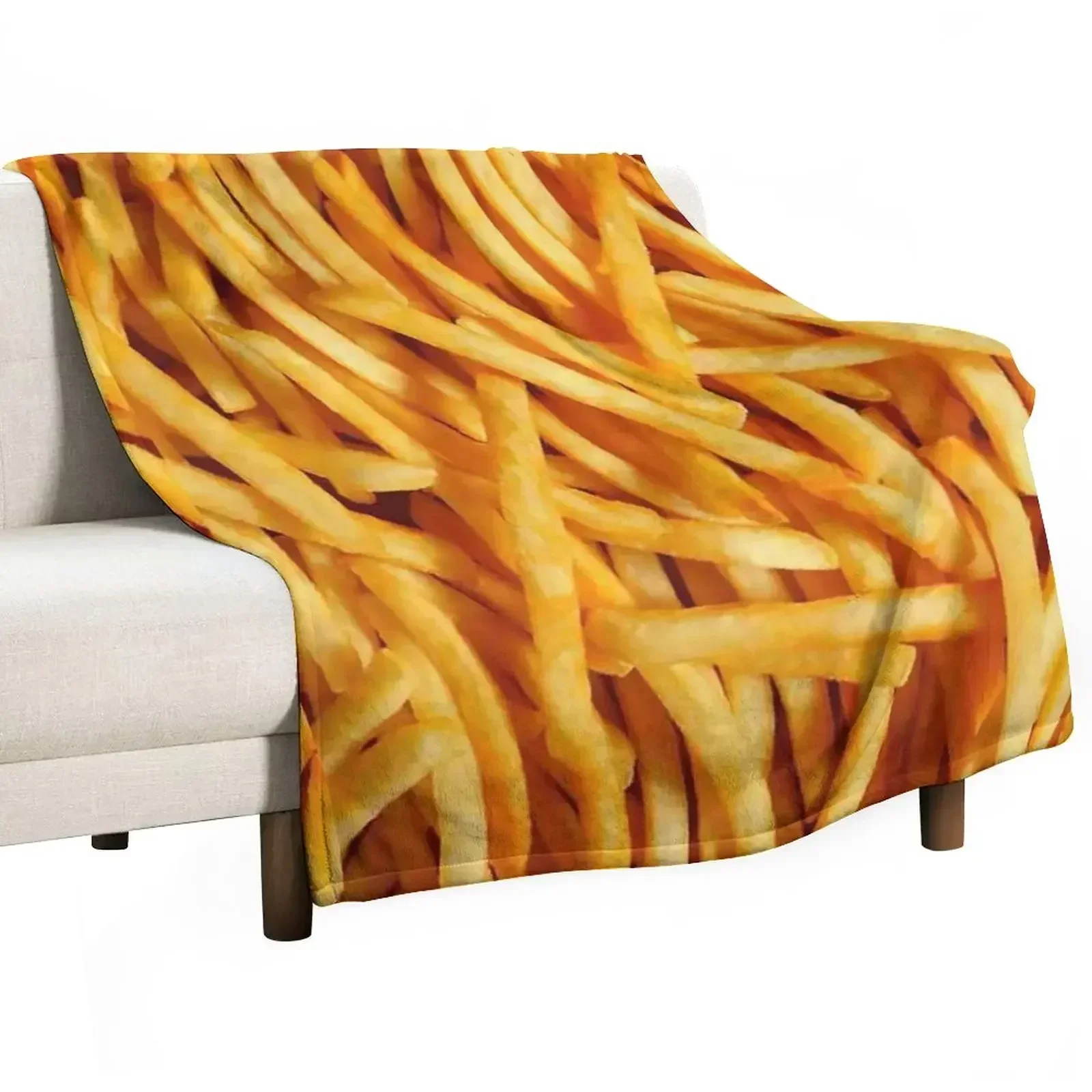 

Fries Throw Blanket Cozy Sofa Blanket for TV Watching Napping