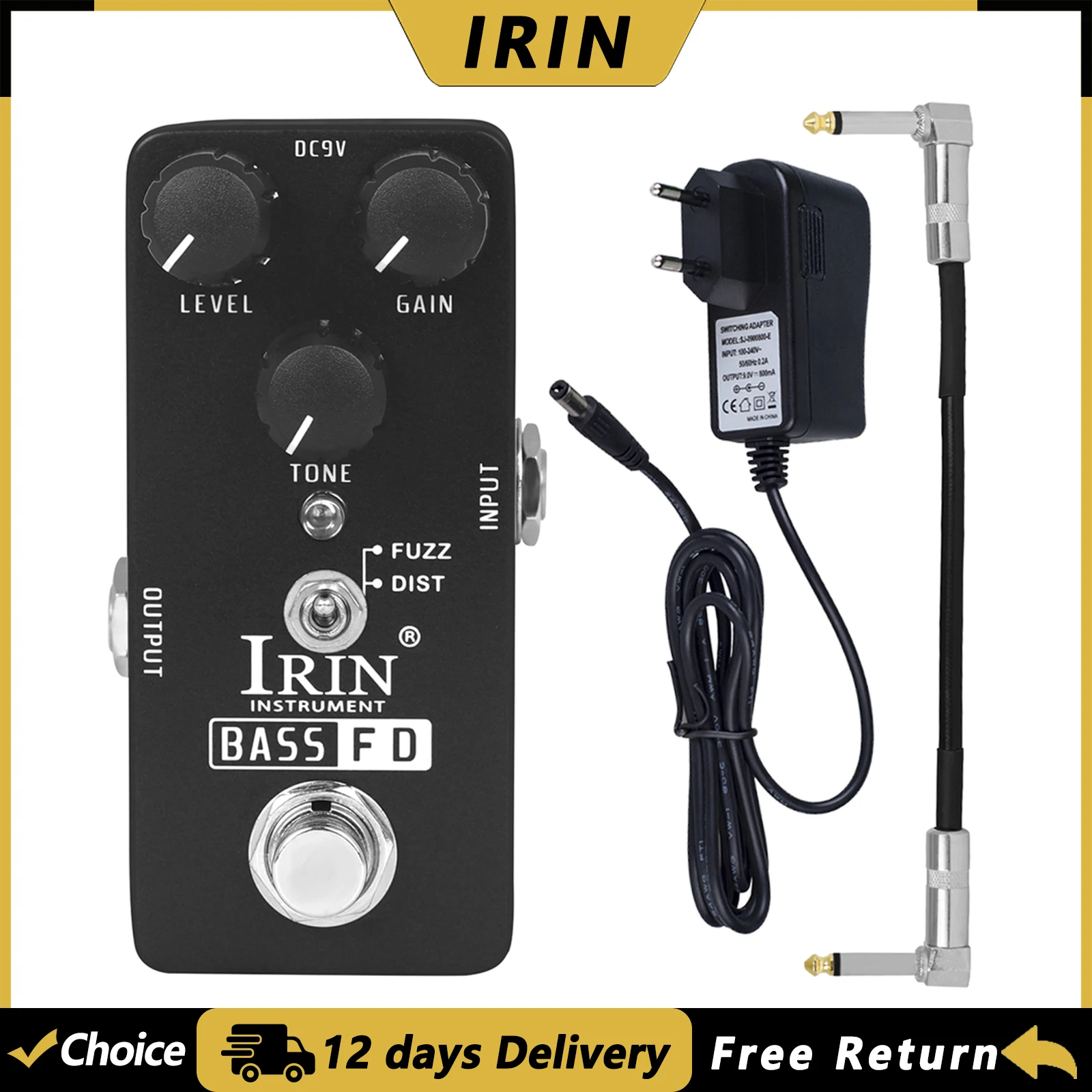 IRIN RS-22 تأثير الغيتار باس FD تأثير دواسة صحيح الالتفافية البسيطة واحدة الغيتار دواسة الغيتار الكهربائي الملحقات وقطع الغيار #1