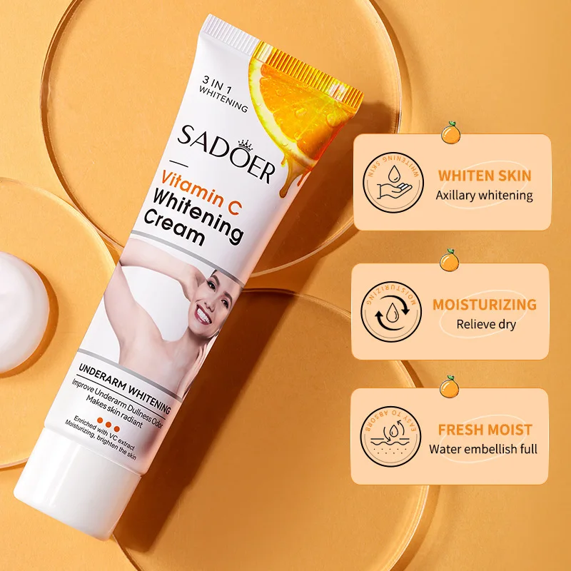 Body Whitening Bleach Cream Brighten Underarm Elbow Knees Joint Removal Intimate Parts Dark Spots Melanin Snow Bleach Cream 50ml