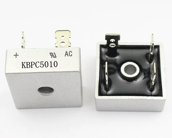 

5pcs new original KBPC5010 rectifier bridge pier 50A 1000V 5010 square bridge single phase square flat foot