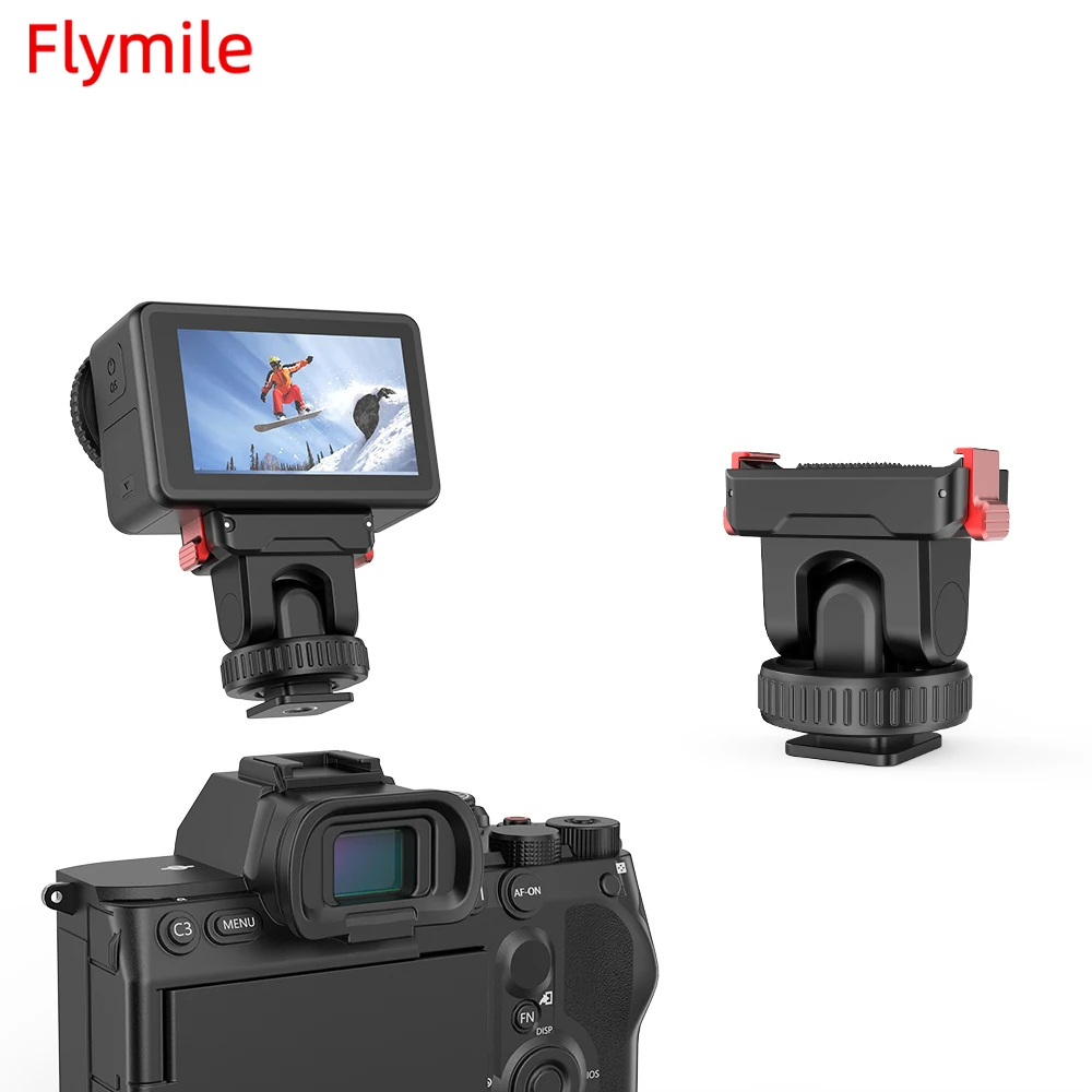 Flymile Cold Shoe Schnellverschlussbasis für DJI Osmo Action 5 Pro/4/3 Gimbal Schnellverschlussbasis für schnelle Entfernung, Montagezubehör