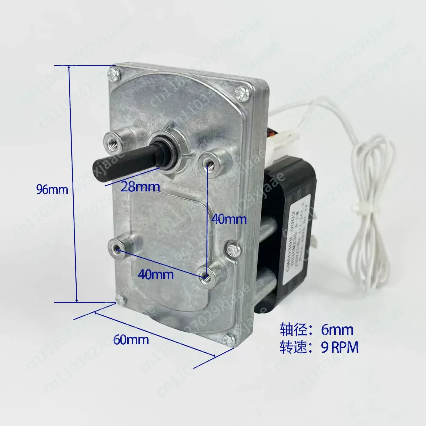 GM6030R-0002 Reduction Motor Chain Type Toaster Stove Spare Parts Reduction Motor Industrial Grade Drive Gear Motor 9RPM 6mm