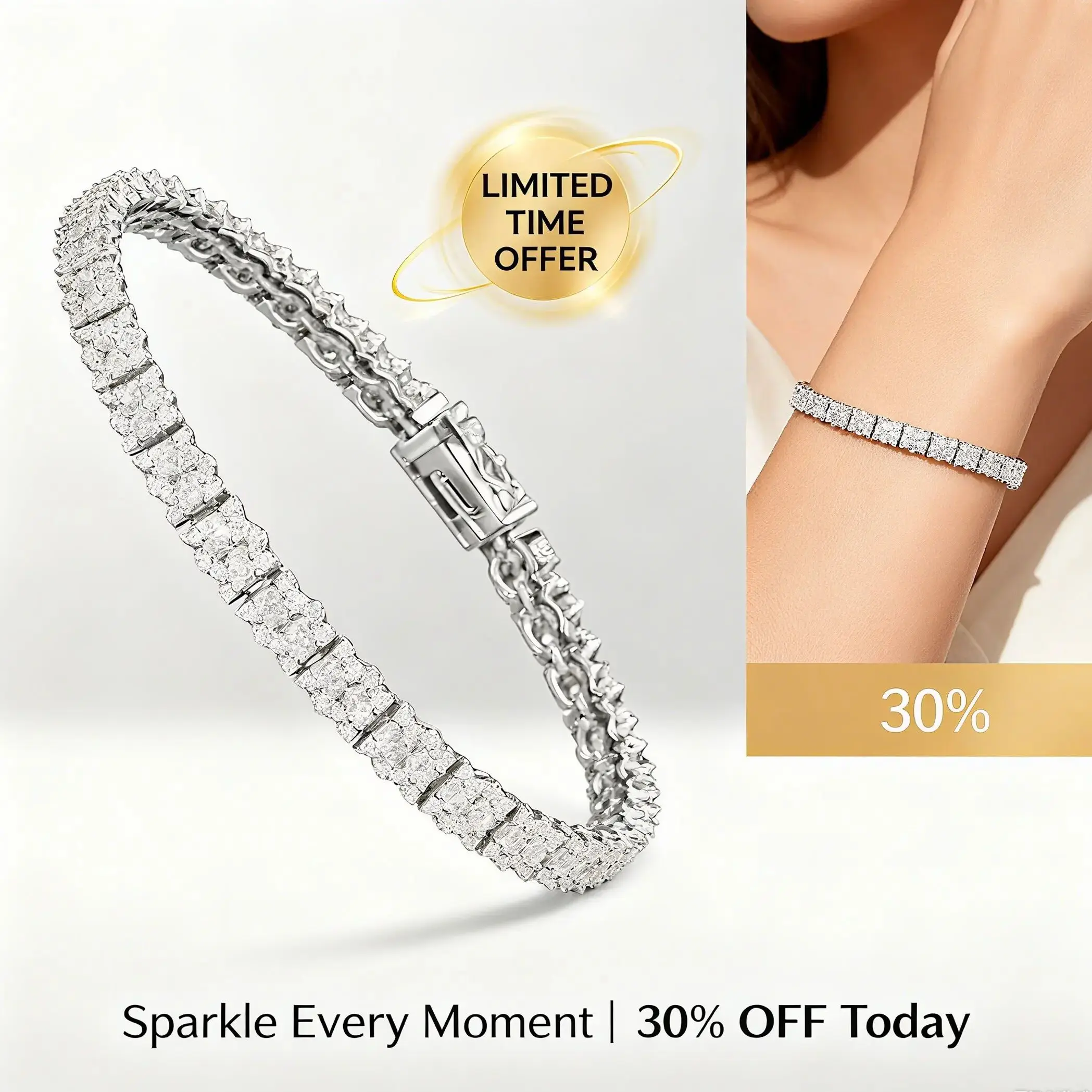 

BrideTalk AAA+ Cubic Zirconia European and American Fashion Micro Paved Classic CZ Bracelets For Women Party Weding Jewelry