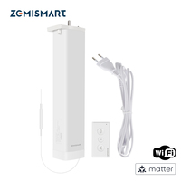 Zemismart Matter Over WiFi Smart Slide Curtain Motor Automatic System with Antenna Support Google Home Smartthings Homekit Alexa