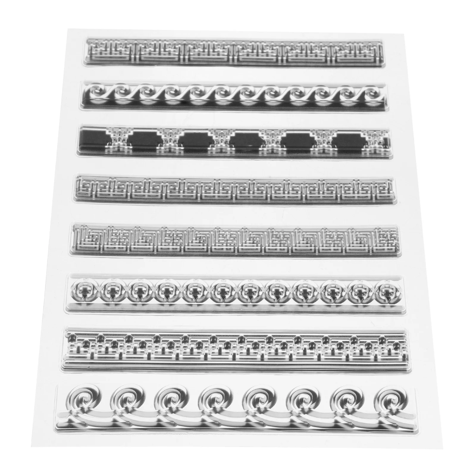 

8Pcs Clear Transparent PVC Stamps for Scrapbooking Card Making DIY Journaling Pattern Stamp Collection Craft Tools