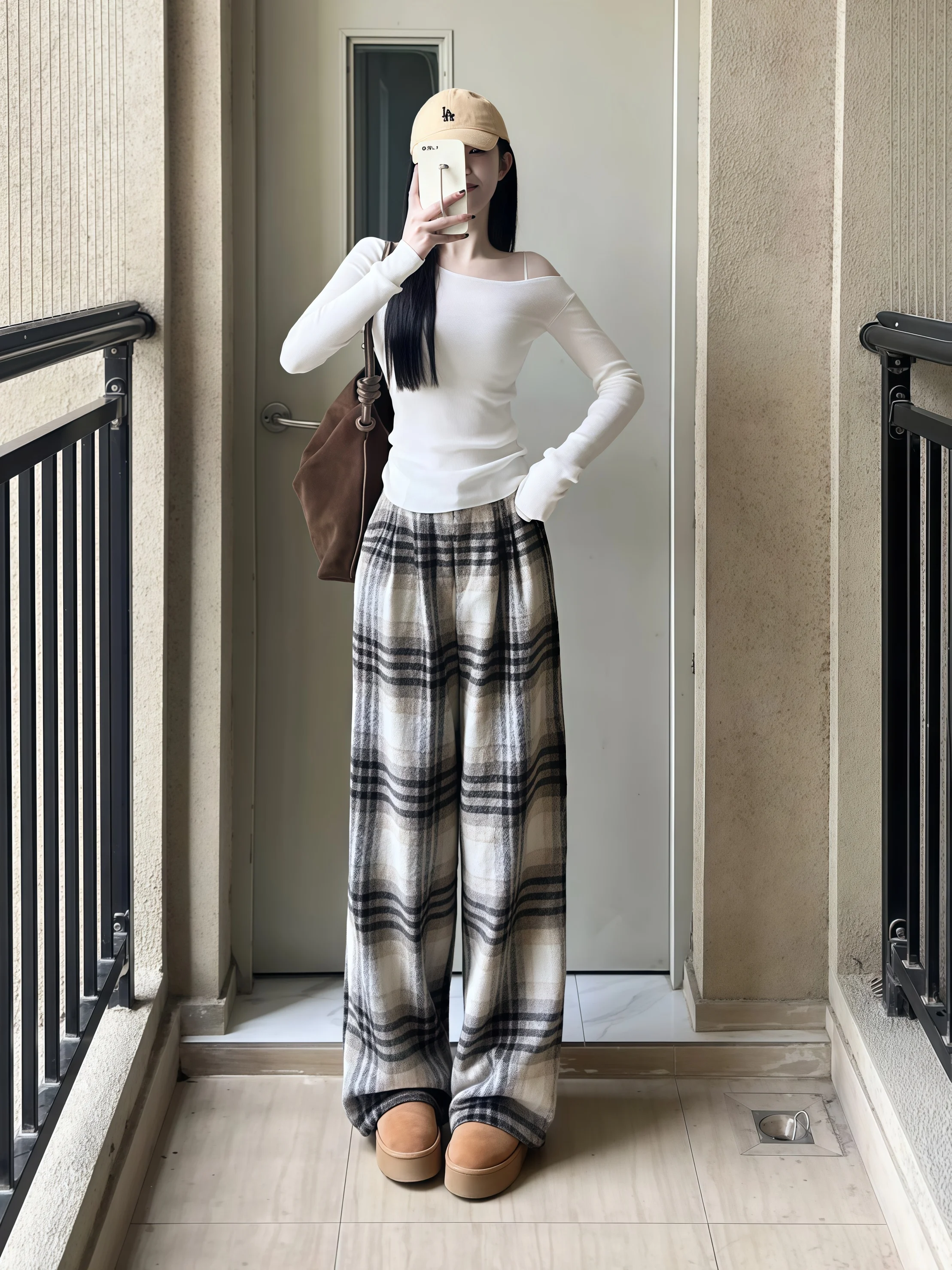 

Мужские брюки в американском ретро-стиле в клетку, свободные, прямые, утепленные, повседневные, длинные, зимние, теплые, комфортные