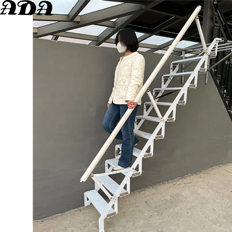 Personalizzazione Scale da parete pieghevoli pieghevoli in acciaio verniciato a polvere su misura Scale da parete pieghevoli pieghevoli premium contro
