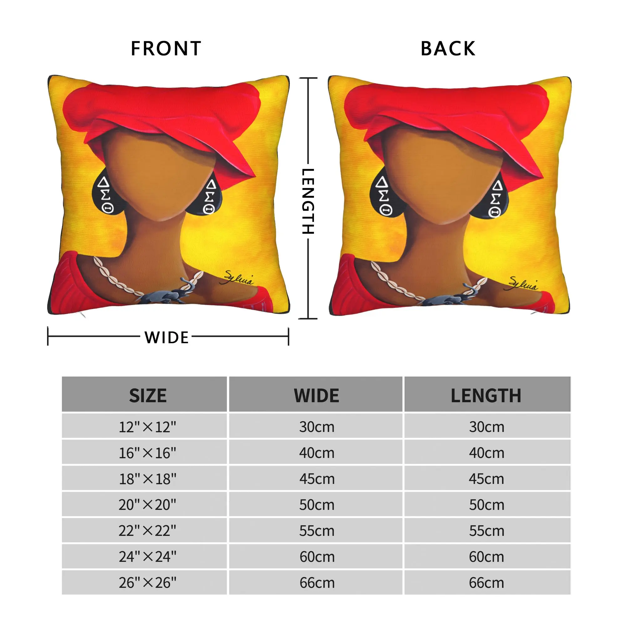 D-Delta Sigma Theta Pillow Cover  Fashion Pillow Case For Sofa Car Home Decor Square Pillowcases Gift