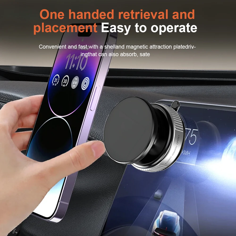 Soporte inteligente para navegación de motocicleta Magsafe, soporte para teléfono para coche, ventosa de vacío magnética, soporte giratorio plegable