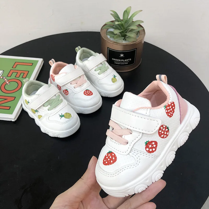 Tênis Infantil Novo de Primavera 2026: Conforto Antiderrapante para Meninas, Calçado Casual Simples e Versátil para Primeiros Passos de Bebês