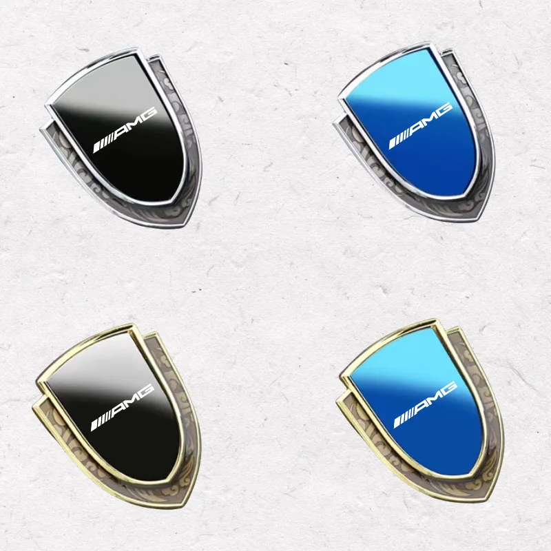 

Car Sticker Metal Shield Emblem Car Side Fender Body Trunk Badge for Mercedes-Benz AMG W203 W206 W220 W205 W211 W212 W201 W210