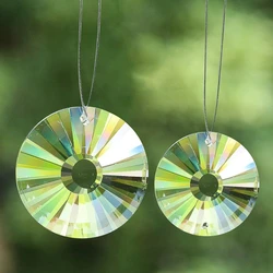 30/45mm kristal prizmalar asılı Suncatcher avize kristal kolye lamba yedek parçalar gökkuşağı Maker cam Glass 2 delik