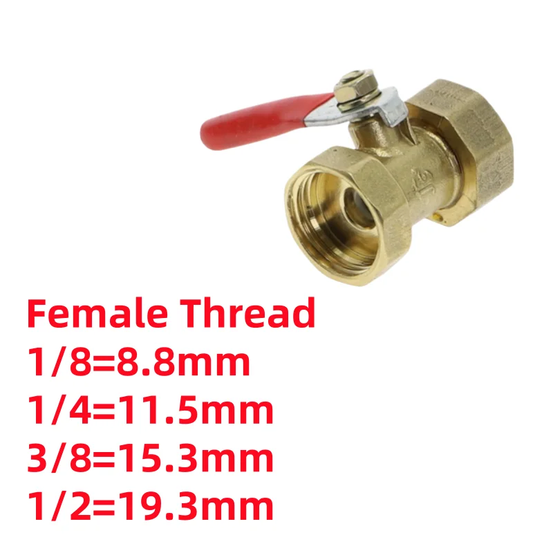 1 قطعة أنثى الموضوع هوائي صمام كروي صغير النحاس موصل مشترك ، النحاس تركيب مقرنة محول ، المياه والهواء 1/4 3/8 1/2 BSP #1
