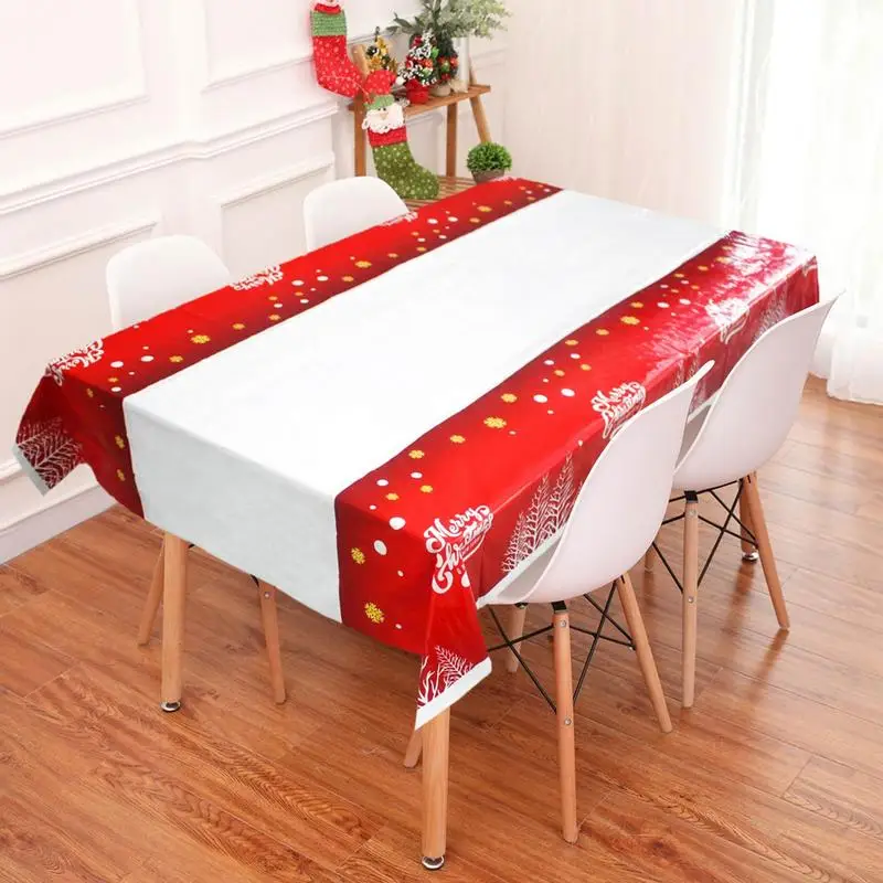 Christmas Tablecloth Lovely Style Restaurant Wedding Decor Party Table Cover Rectangular Waterproof Tablecloth Manteles Nappe