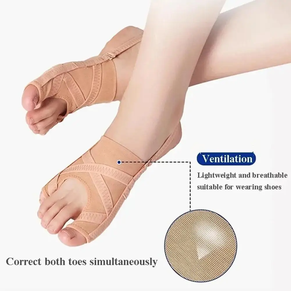 

Корректор для пальцев ног (буньон-корректор) для женщин и мужчин, выпрямитель для большого и мизинца, регулируемая шина для облегчения боли при буньоне, для дневного и ночного использования, дышащий, M5U7