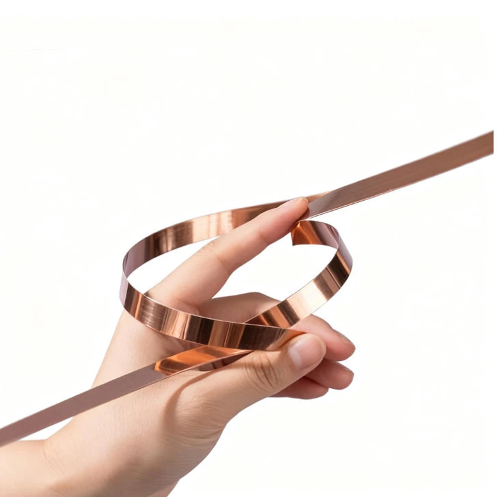 

Плоская проволока из чистой меди T2 для DIY Craft, металлическая полоска, устойчивая к потускнению, узкая плоская медная проволока для изготовления ювелирных изделий