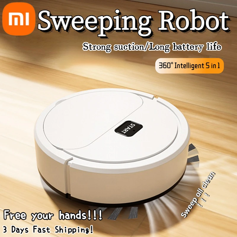 Xiaomi الذكية مكانس كهربائية للكنس مكنسة كهربائية أوتوماتيكية بالكامل آلة كنس صغيرة صامتة مع فرشاة رطبة وجافة 5 في 1 لتنظيف المنزل