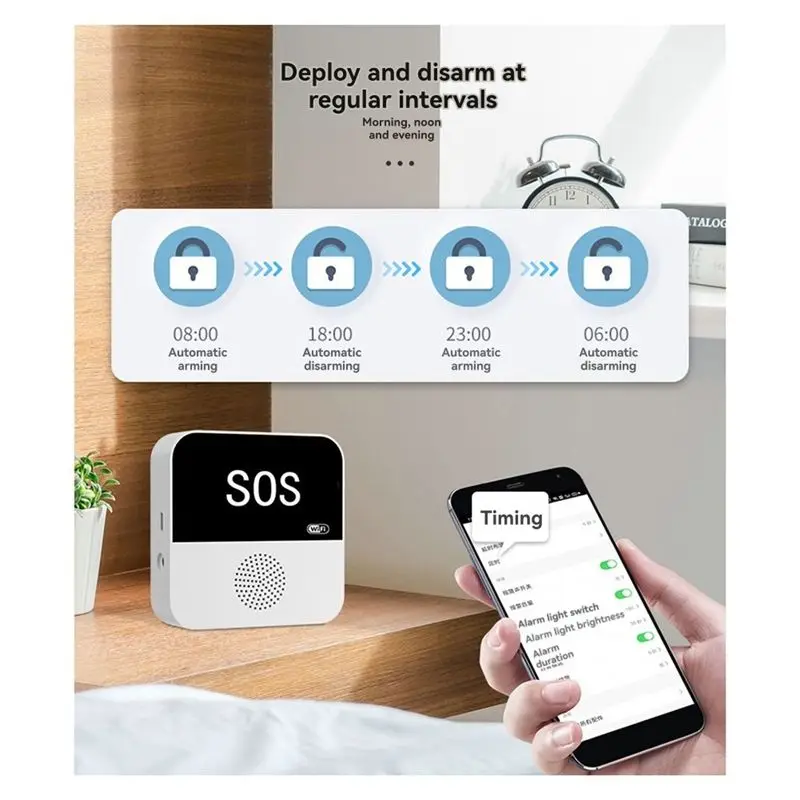 A25P Tuya Smart Wifi SOS + 3 نظام تنبيه الطوارئ لكبار السن مع جهاز النداء لمقدمي الرعاية للمرضى كبار السن #2