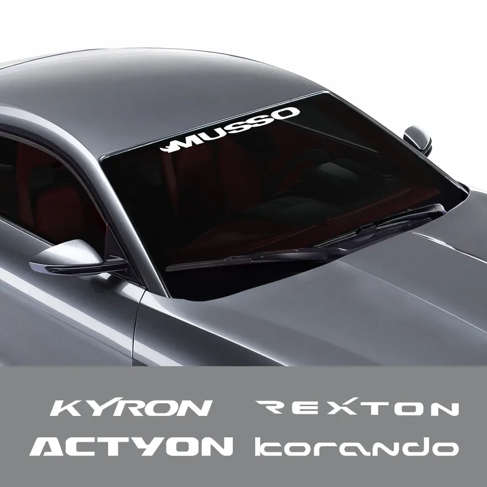 

Car Front Rear Windshield Stickers and Decals For SsangYong Korando Kyron Musso Rexton Tivoli Actyon Auto Styling Accessories