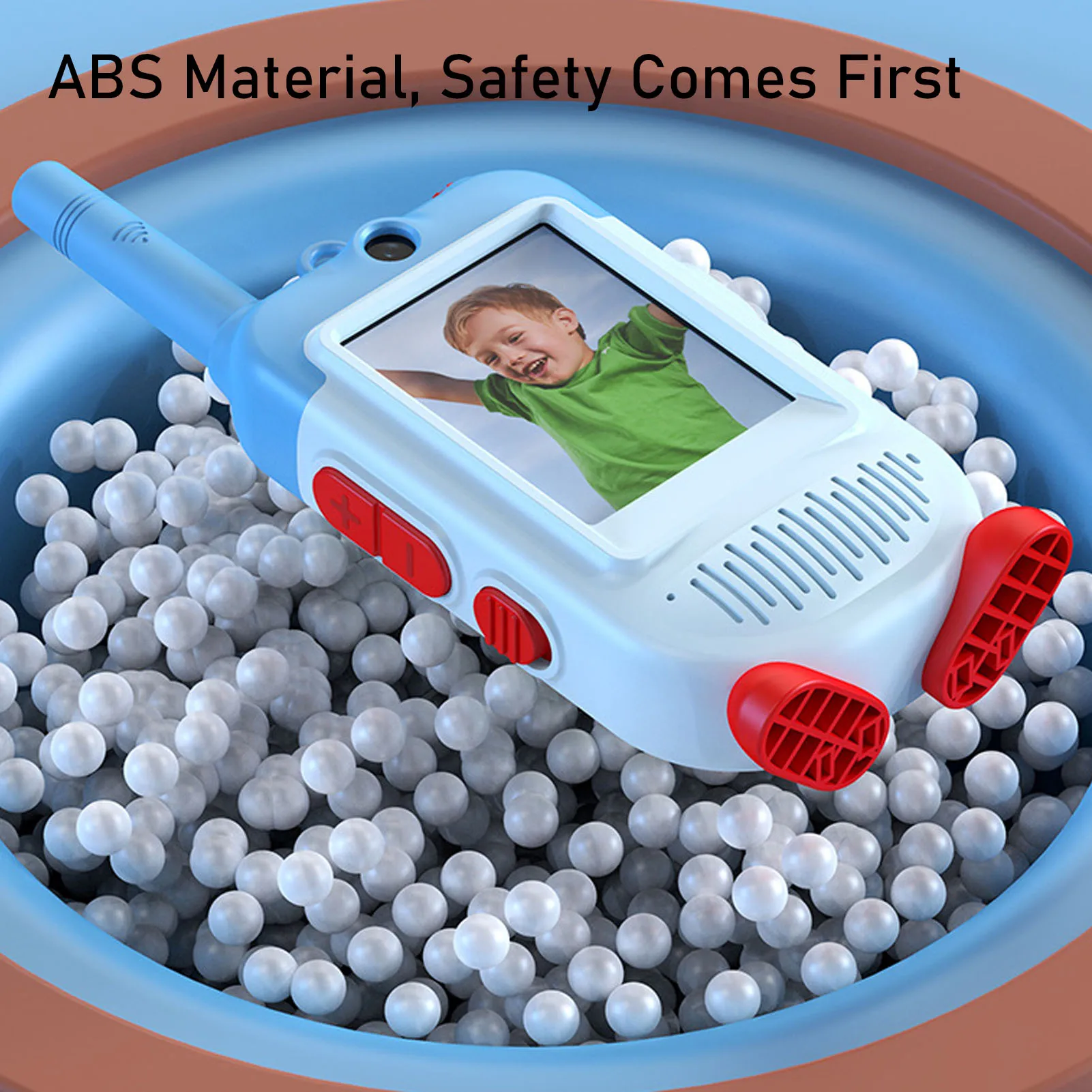 Handheld video-intercom voor peuters, oplaadbaar binnen en buiten, voor familiespellen, kamperen, wandelen, walkietalkie voor kinderen