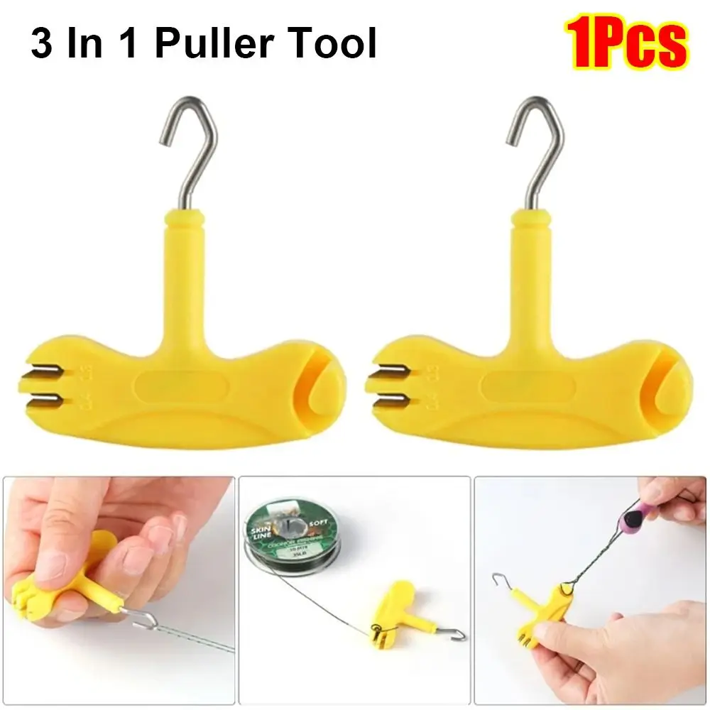 1Pcs New 3 In 1 Carp Fishing Tool Portable Multifunctional Fishing Knot Puller Line Stripper Remove Coated