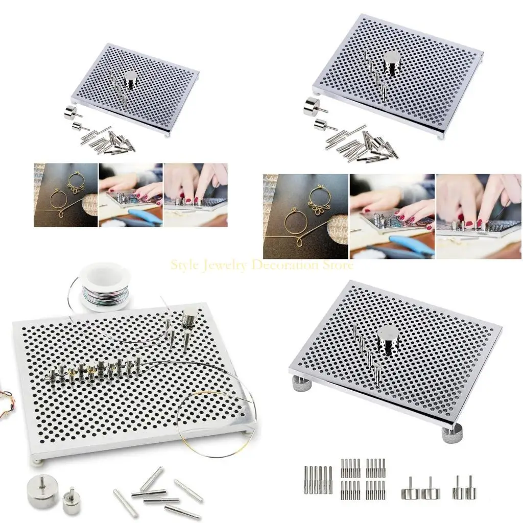 

D46E Aluminum Wire Jig Wire Looping Tool Wires Bending Board for DIY Projects