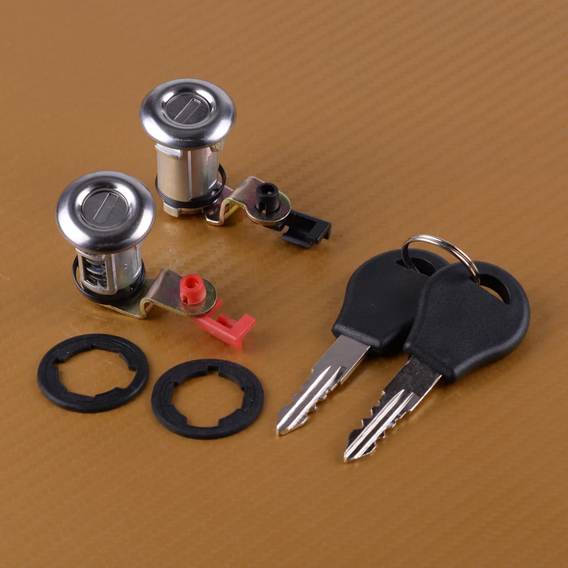 Beler 2 Adet Sol ve Sağ Araba Kapı Kilidi Seti W/Anahtar 80600-01G25 80601-01G25 Nissan Pickup Pathfinder için Fit 1987 1988 1989 1990 1991