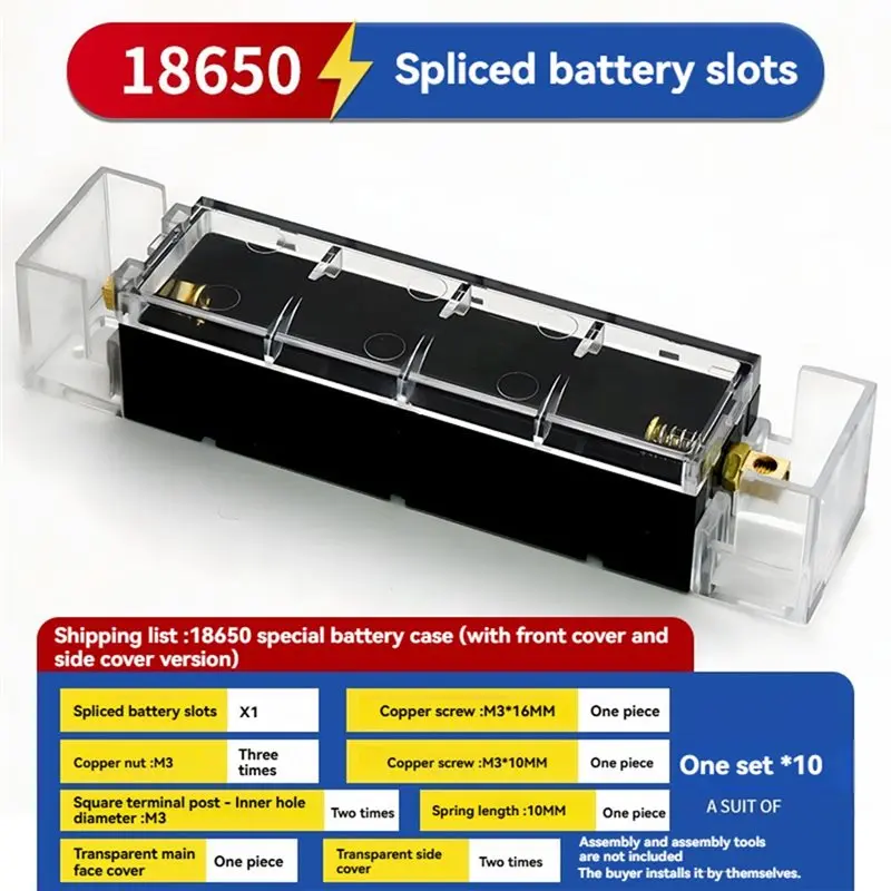 LXYB18B 10PCS 18650 Battery Box 25A DIY Power Bank