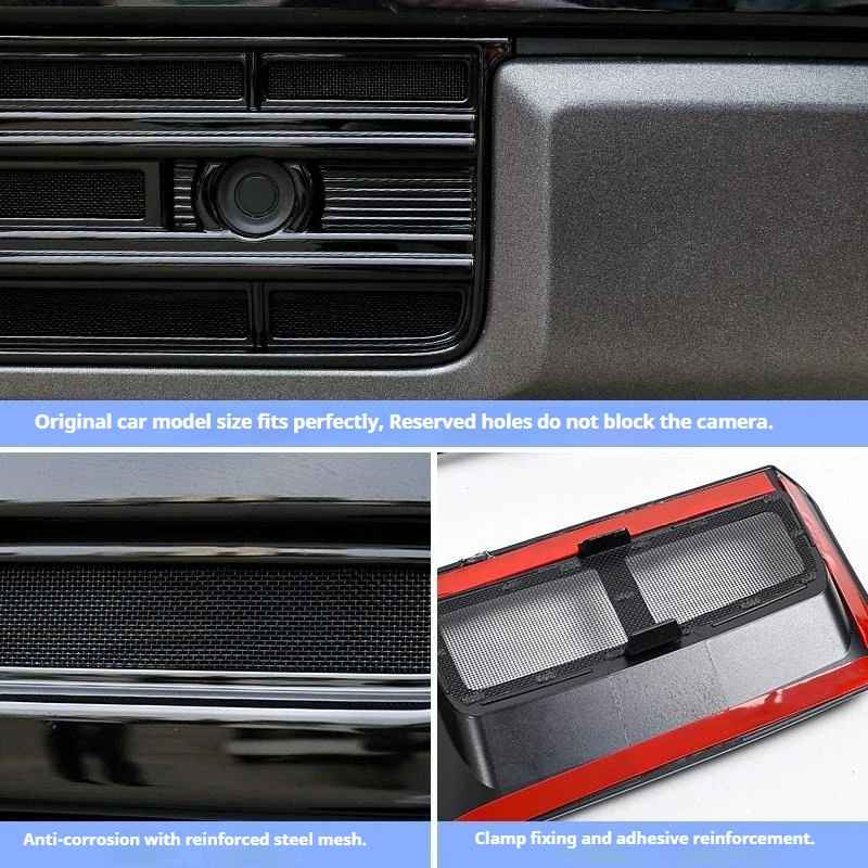 For GWM Haval H9 MKII 2024 2025 2026 Car Snap-on Style Front Grille Insect Screen Third-Generation Black Knight Car Grille Kit view 6