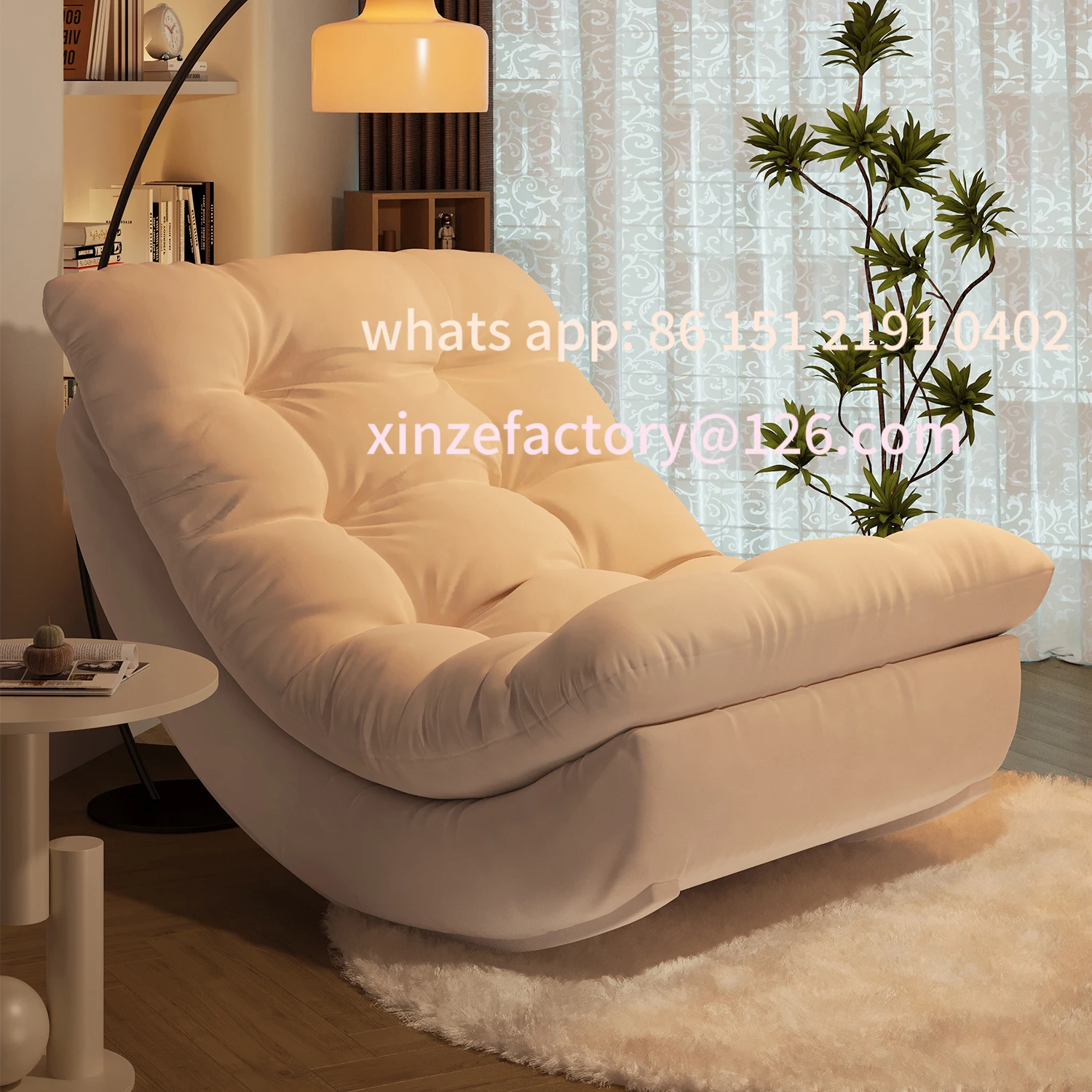 

Customizable Rocking chair recliner, adult lazy sofa, can be used for lying and sleeping, suitable for balcony, bedroom, home us