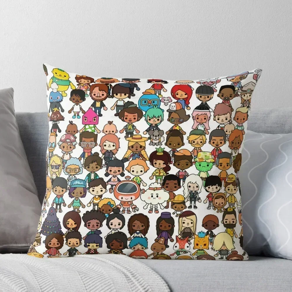 

toca boca pattern Throw Pillow pillow cover luxury christmas pillowcases Decorative pillowcase pillow