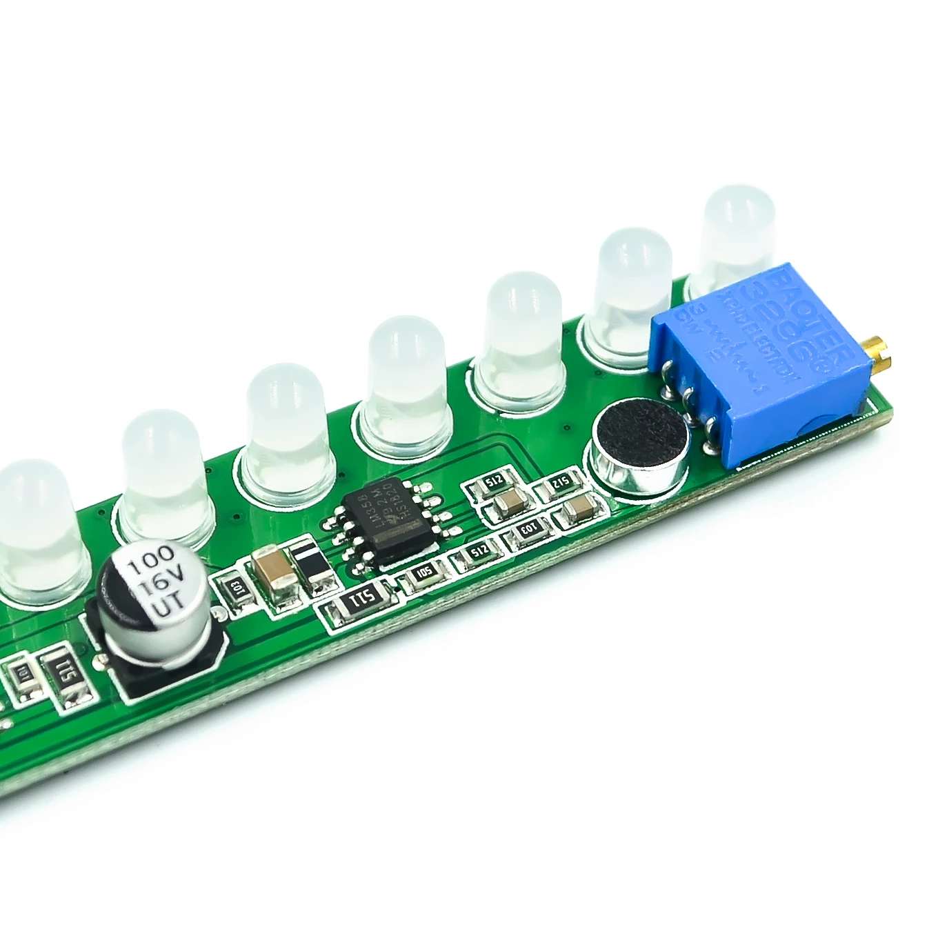 1 pz Mono indicatore di livello di controllo del suono musica melodia luce di rilevamento audio luce di miscelazione a quattro colori sensibilità