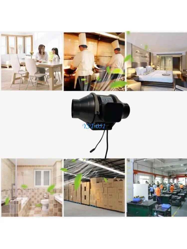 

E15A Multipurpose Air Mover Effective Ventilation Exhaust Fan Inline Duct Fan 4/6inch For Greenhouses Workshops