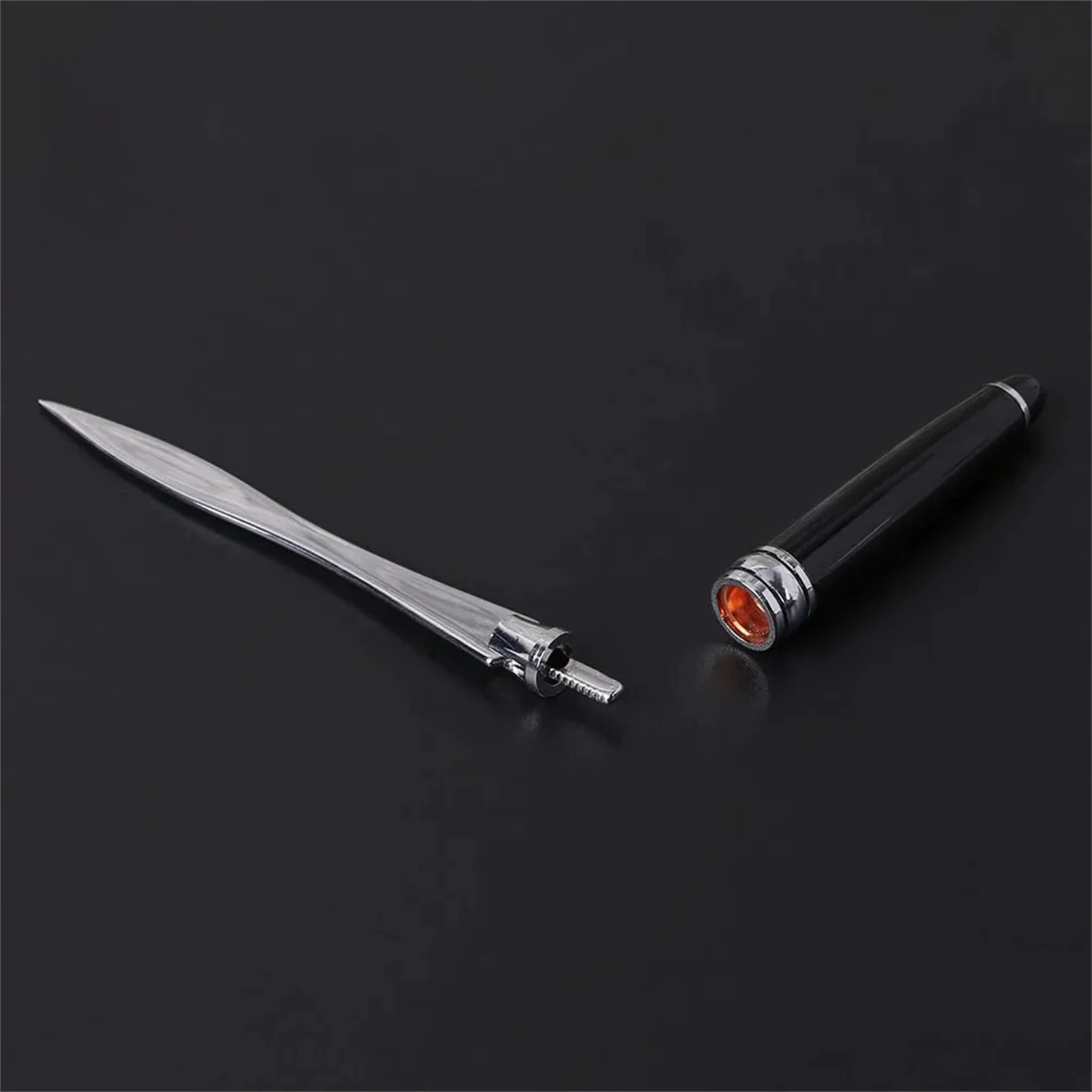 Metal Letter Opener Knife Black Smooth Durable Envelope Cutter for Office Home and Daily Mail Handling Tasks view 3