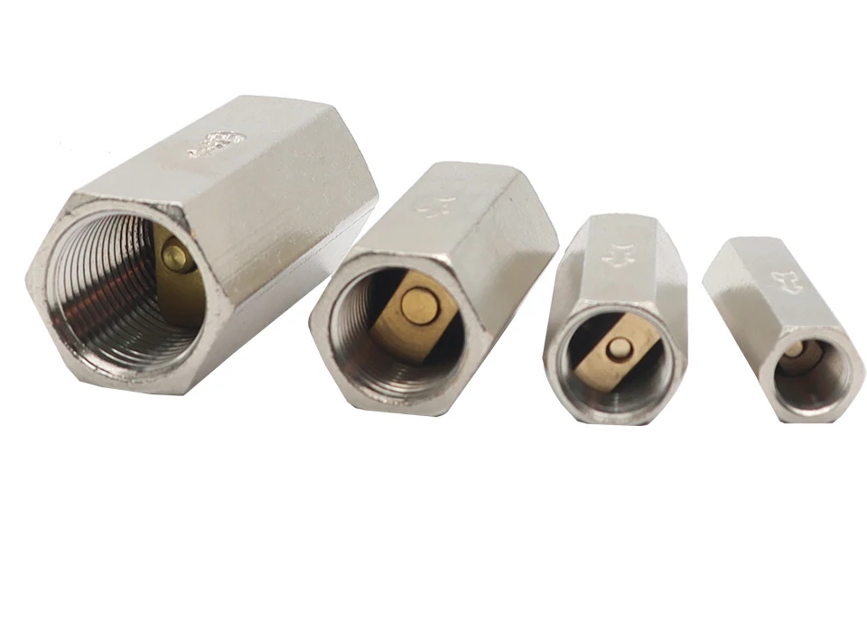 صمام لولبي CV Pneumatic Check Valve Control Valve Air Valve 1/8 1/4 3/8 1/2 3/4 BSP Internal Threaded Brass Pneumatic One-Way Check الهواء المضغوط — تفصيل 4