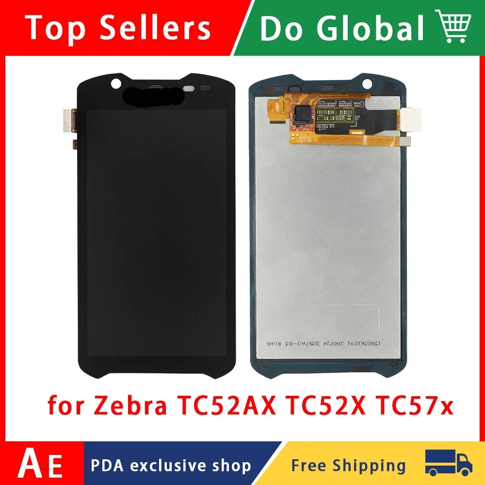 Digitizer LCD Touch Screen Display for Zebra TC52AX TC52X TC57x Mobile Scanner，Free Shipping