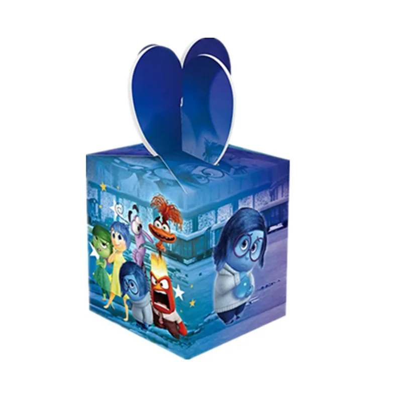 Disney Inside Out 2 Theme Party Candy Box Decor Kids Boys Girls Birthday Party Inside Out Candy Box Apple Box Gift Box Supplies