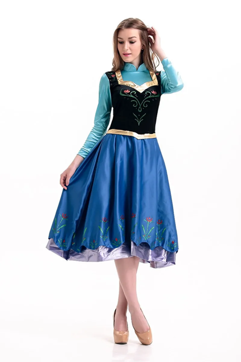 Fsia de loween para Adultos: Vestido de Princesa Branca de Neve, Elsa e Anna – Traje de Conto de Fadas para Festas e A...