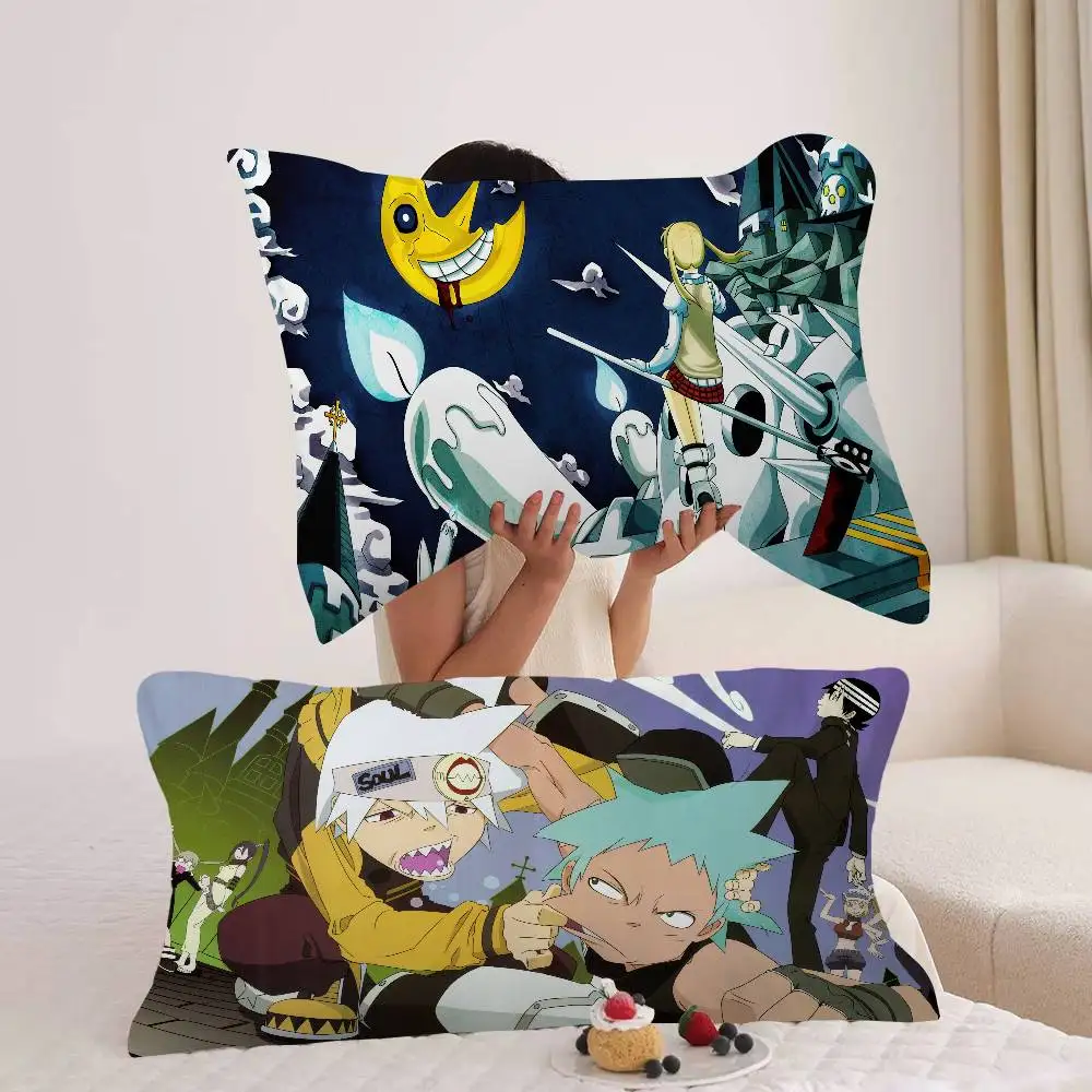 Classic Soul Eater Quick-Dry Polyester Pillowcase for Adult Women, Anti-Oil, Non-Slip, Sweat-Absorbent, Home Use