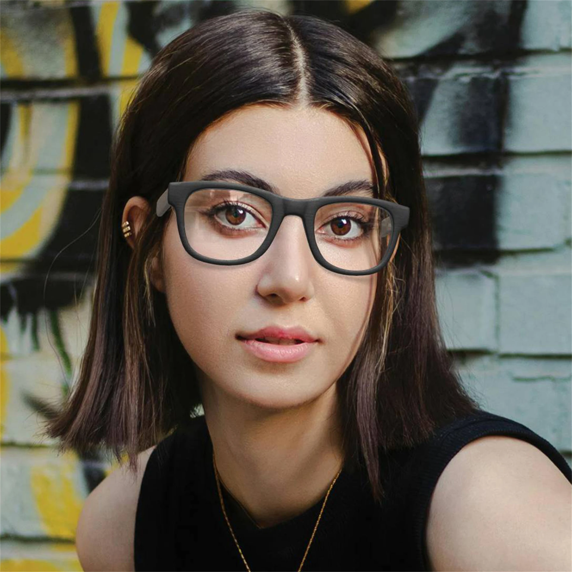 Sheet Wood Grain Large Frame Glasses Description Glasses Reading Glasses Optical Lenses With Recipe Anti Blue Light Neutral