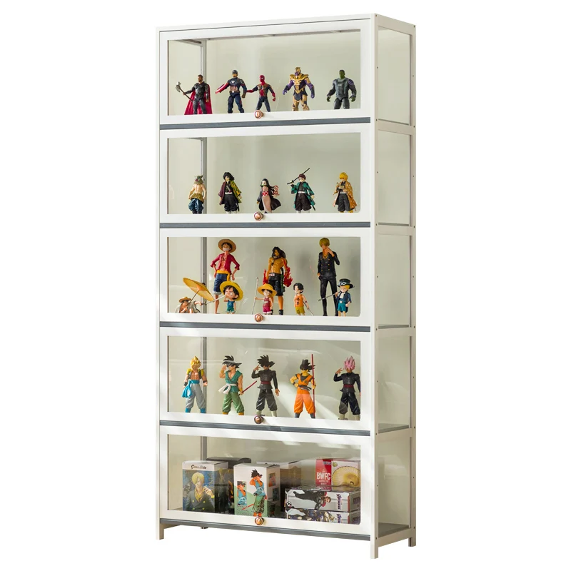 

Figure display cabinet Floor-to-ceiling simple modern living room Layered shelves Household lockers